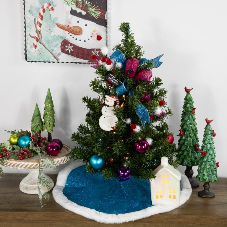 Light blue tree skirt best sale