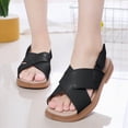 thumbnail image 2 of Godom Sandals for Girls Casual Adjustable Double Buckle Flat Sandal Slide for Toddler Little Big Kid, 2 of 7