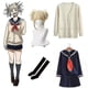 thumbnail image 2 of My Hero Academia Disfraz de Halloween Anime Boku No Hero Academia Himiko Toga Jk Uniforme Suéter Abrigo Peluca Disfraces AWhite long 3pcsL, 2 of 4