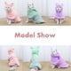 thumbnail image 4 of Zhuge Albornoz para perros, toalla de baño con capucha absorbente de microfibra de secado rápido para cachorros, perros pequeños, medianos y grandes, gatos (rosa, S), 4 of 5