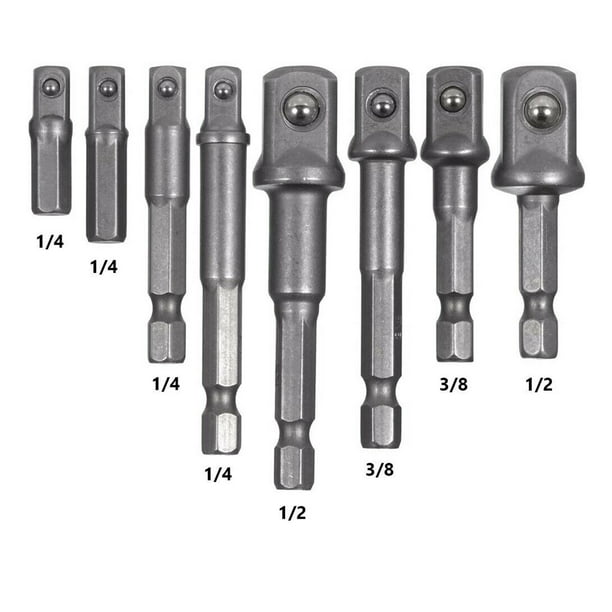 9Pcs Socket Adapter Impact Drill Driver Tools 1 4