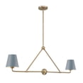 thumbnail image 3 of XAV-B9302-VG-BL Crystorama Lighting Xavier - 2 Light Chandelier In Modern Style-15 Inches Tall and 42 Inches Wide-Vibrant Gold/Blue Finish, 3 of 7