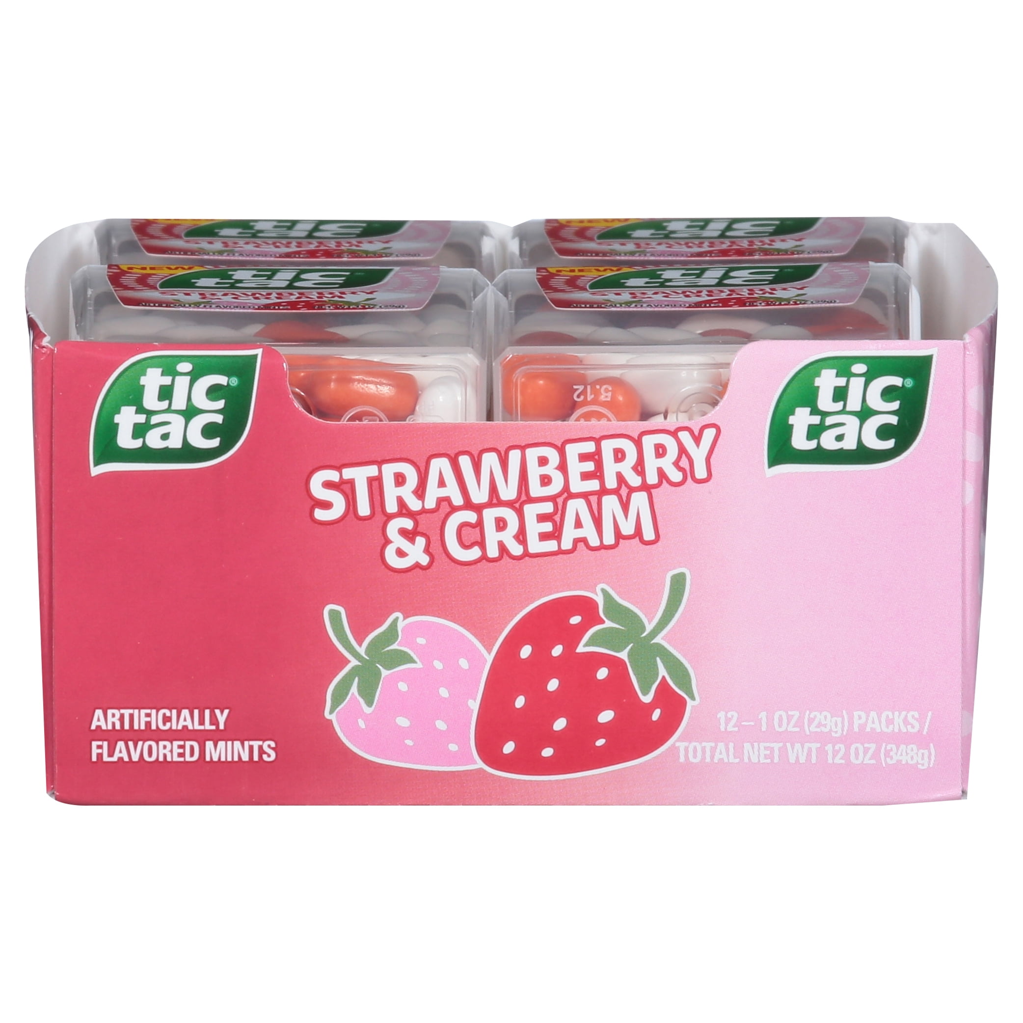 Snackivore Tic Tacs Fruit Variety Pack, 5 x 1oz Mini Size Packs, Includes Orange, Berry, Strawberry & Cream, Convenient for On-The-Go