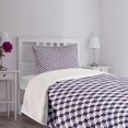 thumbnail image 5 of Ambesonne Navy Blue Quilted Bedspread Set 2 Pcs, Abstract Cube Stripes, Twin Size, Night Blue, 5 of 6
