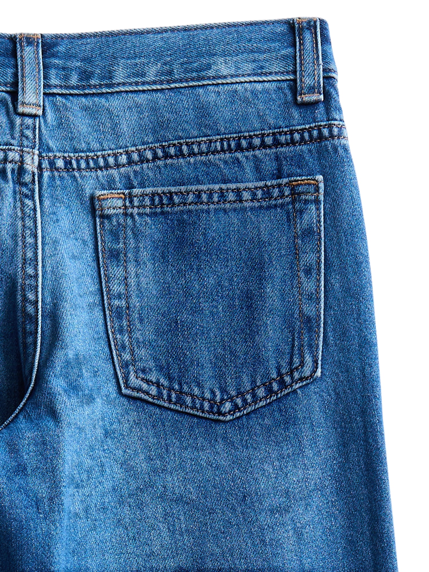 Weekend Academy Girls Cotton Wide Leg Destructive Denim Jeans, Sizes 5-18