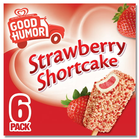 Good Humor Ice Cream & Frozen Desserts Strawberry Shortcake Bar, 6 ct ...