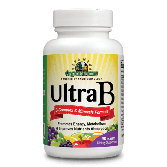 Ultra B Complex & Minerals - 90 Tablets - 100 % Natural Dietary Supplement