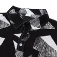 thumbnail image 3 of Camisas Para Hombre XXL Camisa sin mangas Camisetas Men Short Casual Collar Single camisas impresas Gemetric Shirts Men's Men (Black, XL), 3 of 5