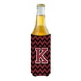 thumbnail image 2 of Carolines Treasures CJ1052-KMUK Letter K Chevron Garnet and Black  Ultra Beverage Insulators for slim cans  Slim Can, 2 of 2
