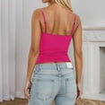 thumbnail image 6 of Women'S Tanks Camis Women'S Sexy Slim Fit Sleeveless Tank Top With Removable Padding Adjustable Strap Camisole For Layering And Casual Wear Hot Pink M, 6 of 6