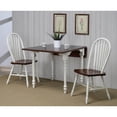 thumbnail image 4 of Andrews 3Pc 48" Rectangle Drop Leaf Dining Set Antique White/Chestnut Brown Wood, 4 of 8