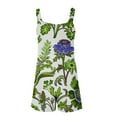 thumbnail image 3 of DDAPJ pyju Jumpsuits Shorts for Women Floral Printed Casual Summer Rompers Sleeveless Loose Shorts Overalls Jumpers Wide Leg Short Jumpsuit with Pockets 2025 Green M, 3 of 5