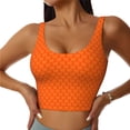 thumbnail image 1 of Balery Orange Scales Sujetadores deportivos con espalda cruzada para mujer, acolchados, sin costuras, de alto impacto, ideales para yoga, gimnasio, entrenamiento y fitness.-X-Large, 1 of 8