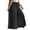 Black, variant on Plus Size Wide Leg Flowy Pants Women Elastic Ruffle Waist Breathable Drawstring Beach Casual Culottes Trousers Black 4XL