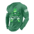 thumbnail image 2 of Yaoyar Mens St. Patrick's Day Printed Long Sleeve T-Shirt Top Crewneck Casual Fashion T-shirt Long Sleeve Top Workout Tops Oversized T-Shirts Loose Fit, 2 of 5