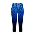 thumbnail image 4 of Only Moment Below The Knee Shorts for Women Polyester,Spandex Floral Printed Shorts Ankle Pants Athletic Sweatpants Dress Business Slacks with 4 Pockets Yoga Shorts for Women Sky Blue,XL, 4 of 5