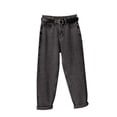 thumbnail image 4 of QURATI Women's Summer Lightweight High Waisted Loose Straight Cut Retro Harem Jeans Womens Bottoms Grey XL, 4 of 4