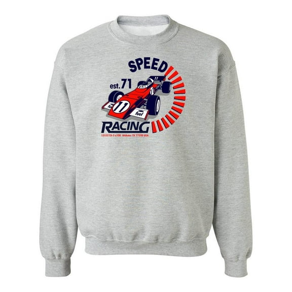 Speed Racing Poster Design Sweatshirt Men -Image by Shutterstock, Male Large