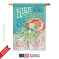 thumbnail image 2 of Breeze Decor BD-NA-H-107062-IP-BO-DS02-US 28 x 40 in. Octopus Good Vibes Coastal - Everyday Nautical Impressions, Decorative Vertical House Flag, 2 of 4