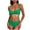 Green, variant on Summer Saving Clearance! Bathing Suits for Women 2 Piece Bikini Set Women's Spring/Summer Color Strap Set Outdoor Beach Split Swimsuit Racerback Tops with Bikinis Bottom
