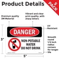 thumbnail image 2 of Non OSHA Danger Vinyl Decal Label 5 Inch x 3.5 Inch - 5 Pack, 2 of 6