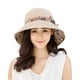 thumbnail image 1 of Eigraketly Sombrero de paja plegable para mujer y niña, para viajes al aire libre, playa, ala ancha Sombreros beige Eigraketly PS10131-03, 1 of 6