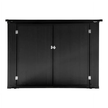 295gal black striped PP extruded courtyard plastic storage box