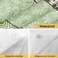 thumbnail image 4 of No Hook Sage Green Grey Boho Shower Curtain with Snap in Liner Set, Vintage Ethnic Tribe Abstract Art Waterproof Fabric Bathroom Curtains with See Through Top Window, Hotel Style Stall 54 x 78 Inch, 4 of 9