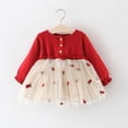 thumbnail image 2 of Odeerbi Vestido Princesa Tul Fresa Niña Bebé Vestido Manga Larga Algodón, 2 of 8