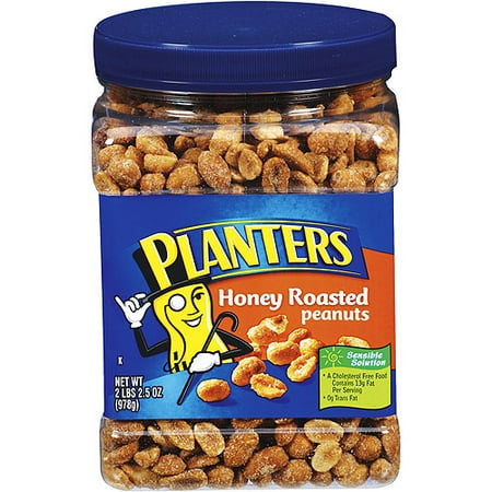 Planters Honey Roasted Party Size Peanut, 34.5 oz