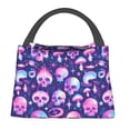thumbnail image 2 of Vsdgher Skull rainbow color Print Insulated Reusable Bags with Sturdy Zipper and Handles, Foldable Totes for Hot or Cold Food Bring or Delivery, 2 of 8