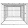 thumbnail image 2 of vidaXL Chenil Extérieur en Acier Galvanisé avec Toit 14,52 M2, 2 of 4