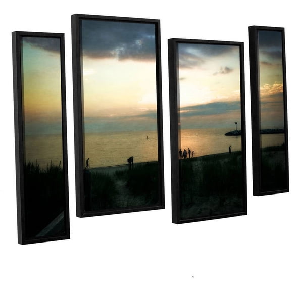 ArtWall Kevin Calkins "Last Night" 4-Piece Floater Framed Canvas Staggered Set