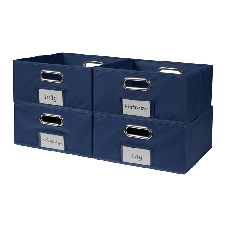 NICHE Cubo Half-Size Foldable Fabric Storage Bins Set of 6 Blue