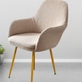 thumbnail image 4 of Guardoinrt 2pcs Polyester Elastic Dining Armchair Covers Simple Installation Long-lasting Protection Easy khaki, 4 of 6