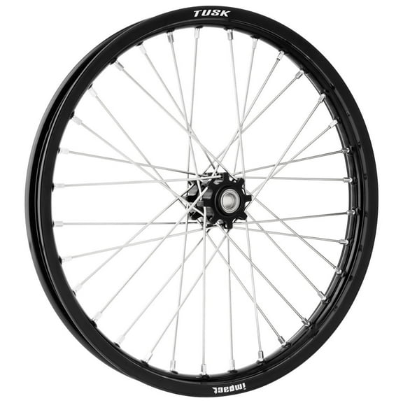 Tusk Impact Complete Wheel - Front 19 x 1.60 Black Rim/Silver Spoke/Black Hub For Talaria Sting R MX4 2023-2025