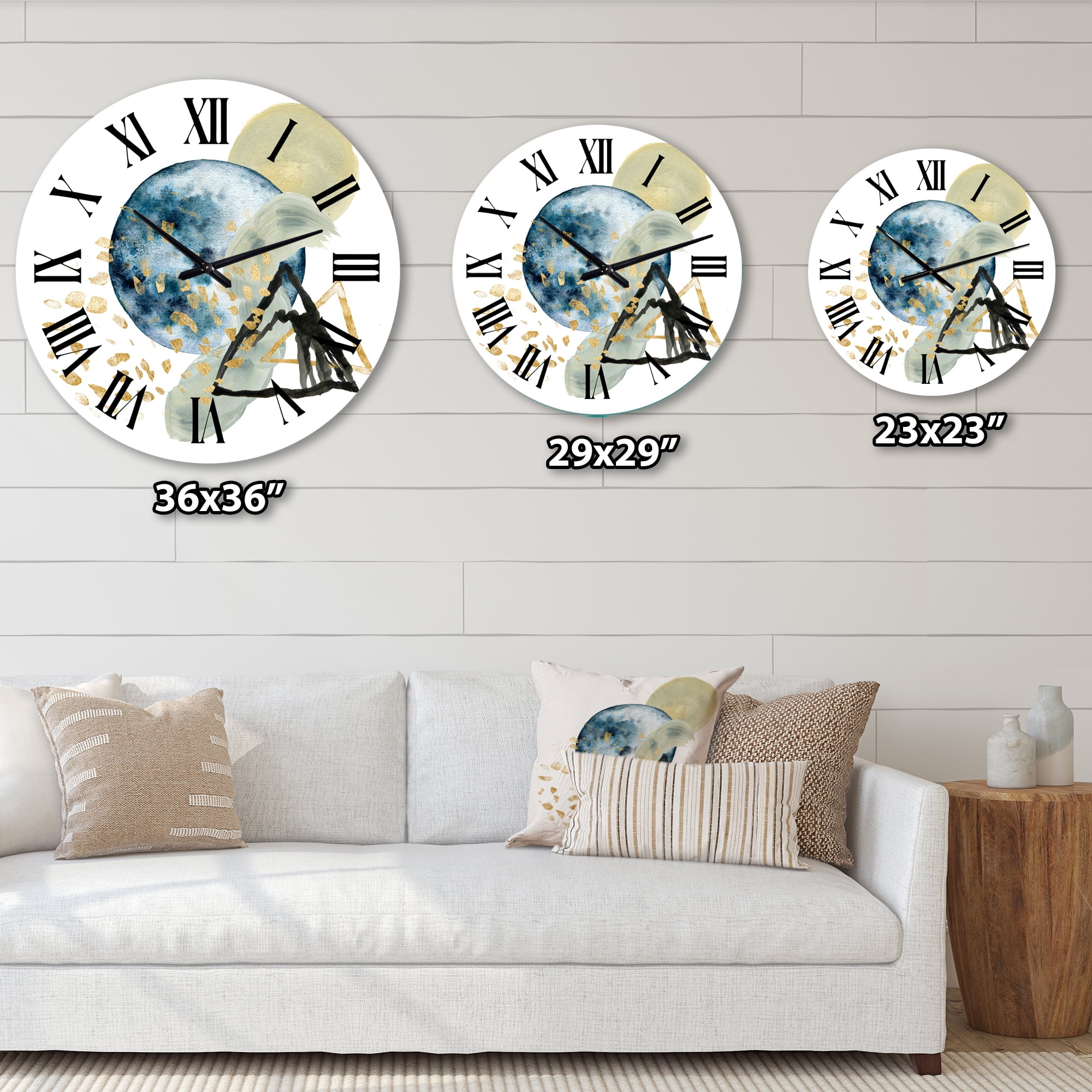 Designart 1 in Modern,Contemporary Wall Clock