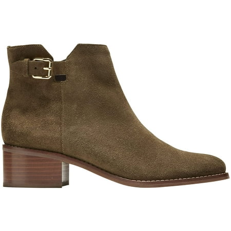 

Cole Haan Womens Haidyn Bootie 45mm Ankle Boot 9.5 Dark Olive Suede