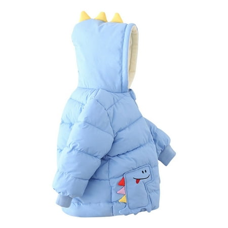 

Honeeladyy Winter Cute Baby Girls Jacket Kids Boys Light Down Coats With Ear Hoodie Girl Clothes Children s Clothing For Boys Coat Light Blue Clearance under 5$