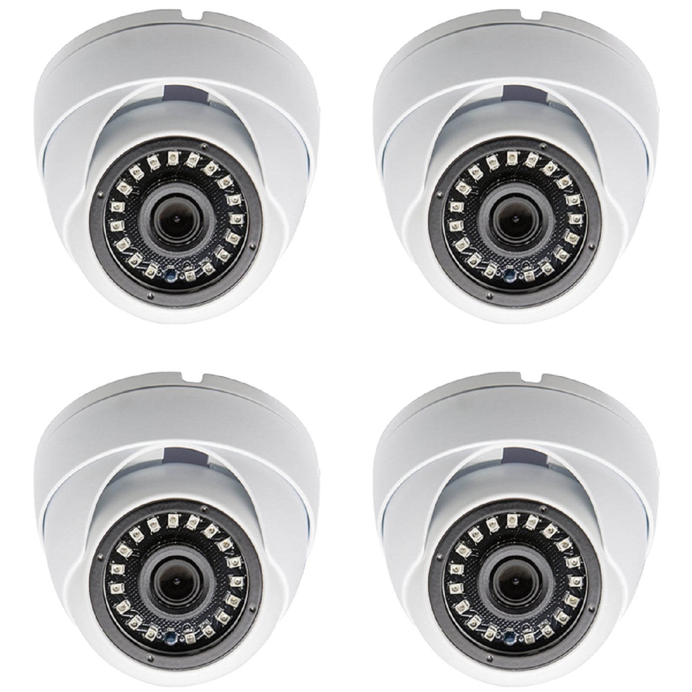 evertech 960p 1.3mp full hd 4 pcs home security cameras with ir led night vision indoor outdoor surveillance camera manual zoom 4in1 ahd tvi cvi and traditional analog dvr
