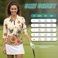thumbnail image 7 of Uorisanigo Mandala Butterfly Women's Dry-Fit Golf Polo Shirts Size L Versatile 3/4 Roll Sleeve Athletic Polo Workout Tops with Zipper Fashionable Workout Sports Daily Wear Pullover, 7 of 7