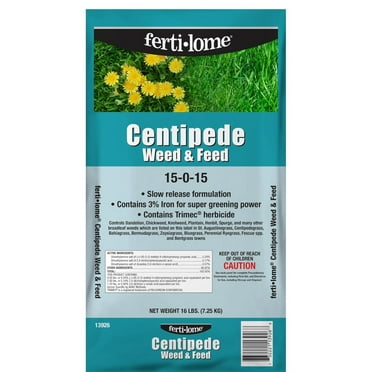 Fertilome Centipede Weed & Feed Fertilizer, 15-0-15, 16lb