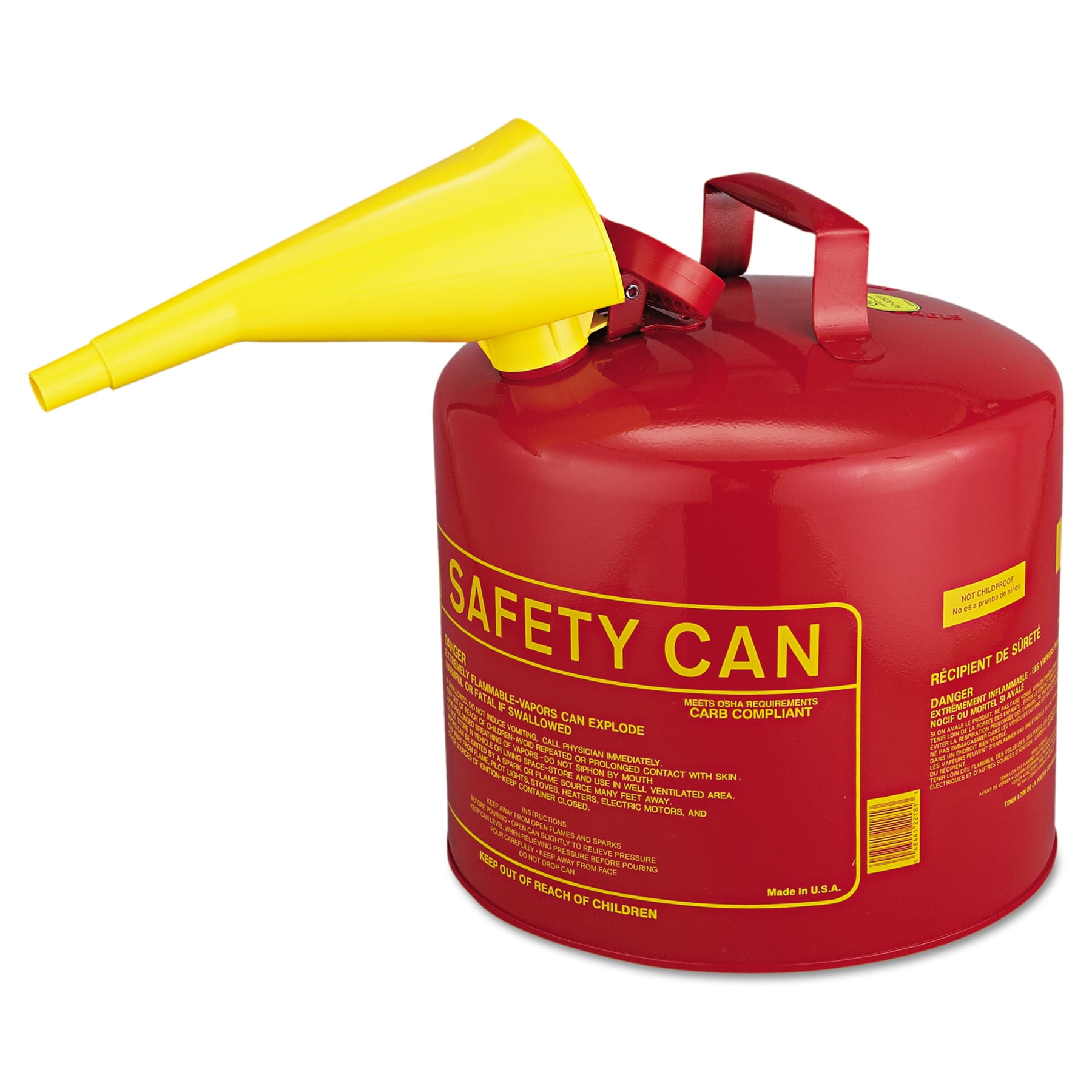 Details about   Eagle 5 Gallon Gas Can Model 1541 Polyethylene Type 1 Safety Can 