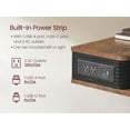 thumbnail image 4 of Electric Computer Desk, 23.6 x 55.1 Inches Adjustable Height Stand Desk with Built-in Power Strip, Dark Brown, 4 of 7