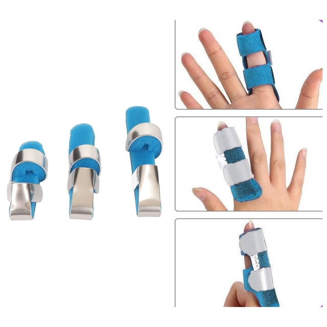 Férula De Dedo De Metal, Férula De Dedo De Béisbol Ligera, Forro De Esponja, 3 Piezas Para Artritis Para Niños