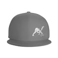 thumbnail image 3 of DouZhe Flat Brim Cap Snapback Hat, Anger Guitar Music Prints Adjustable Gray Adult Baseball Cap, 3 of 6
