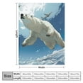 thumbnail image 4 of Nawypu  Polar Bear Sherpa Blanket, Iceberg Pattern Plush Bed Blanket for Kids Boys Girls Teens Adult, Arctic Scenery Throw Blanket, Cute Animal Flannel Blanket Bedroom Decor, Blue White, 4 of 6