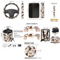 thumbnail image 6 of Qpednta 15Pcs Pumpkin Ghost Auto Interior Seat Covers Full Set, Steering Wheel Cover, Seatbelt Pads, Garbage Bin, Cup Coasters, Storage Pouch, Easy to Install, Universal Fits Suvs Trucks, 6 of 7