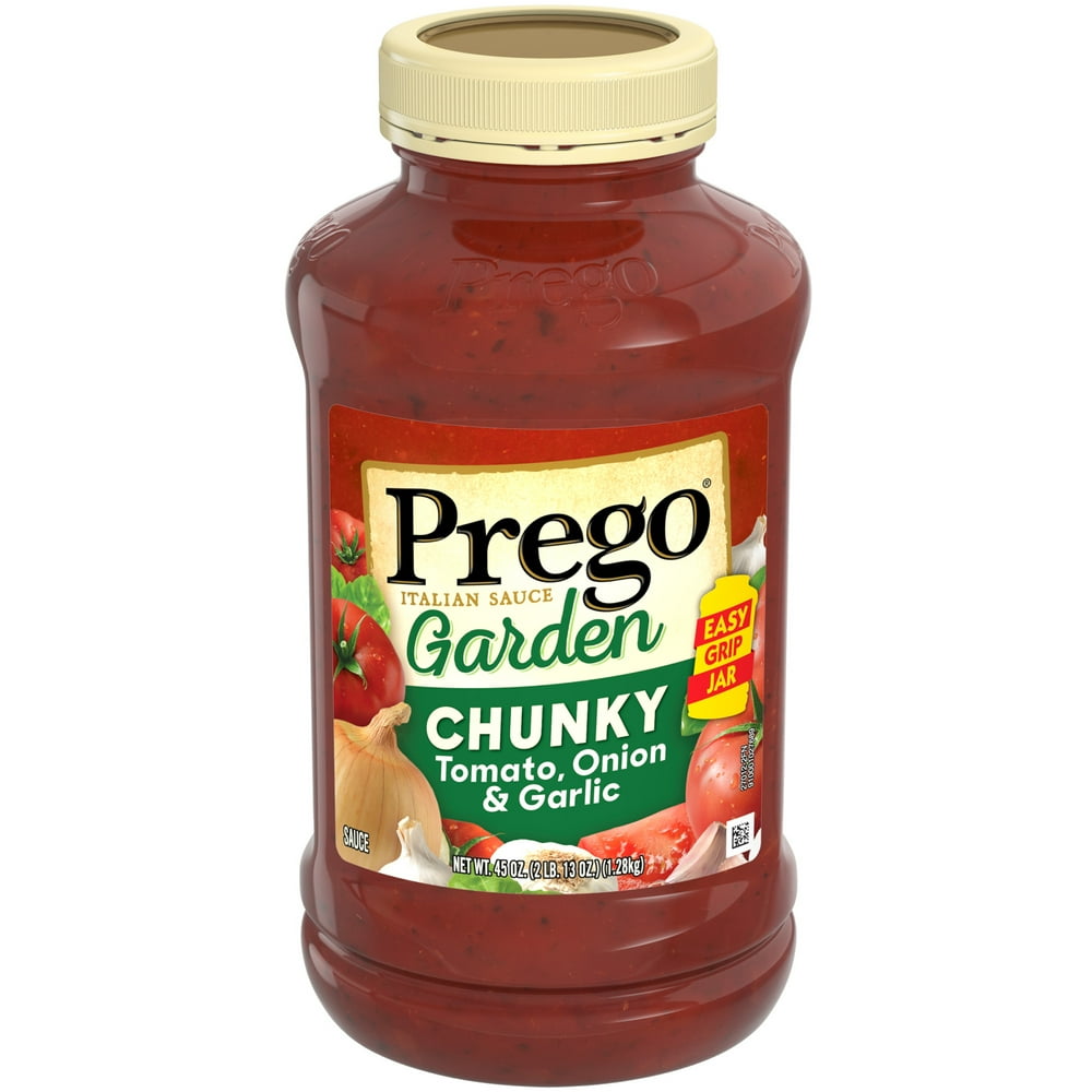 Prego Pasta Sauce, Garden Harvest Chunky Tomato Sauce with Onion and