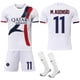 thumbnail image 1 of Paris Saint-Germain 2024-2025 Home Kit, Adult & Kids, White, No.11 Asensio, 1 of 2